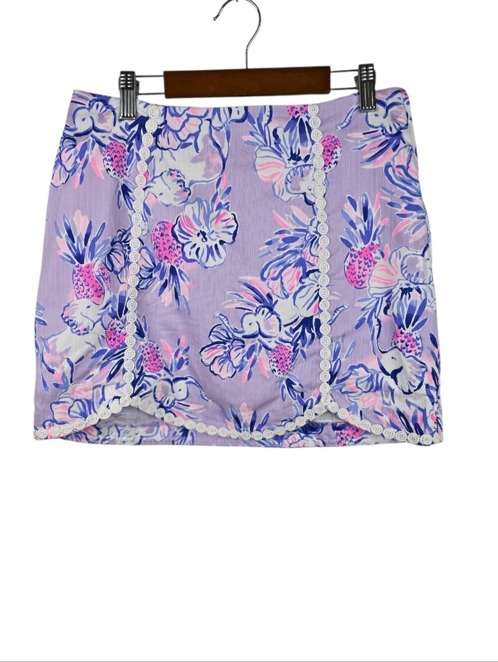 Lilly Pulitzer Patty Skort Size 2 Trunks In The Air Lilac Verbana Tropical Beach